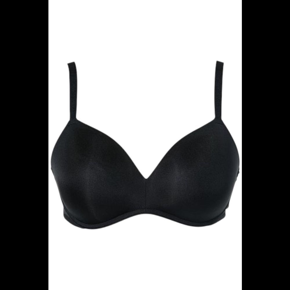 Comfort Code Women's Signature Smooth Wireless T-Shirt Bra Black -